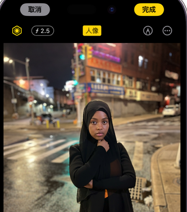 呼和浩特苹果15服务店分享如何在iPhone15系列机型拍摄照片中添加人像效果 